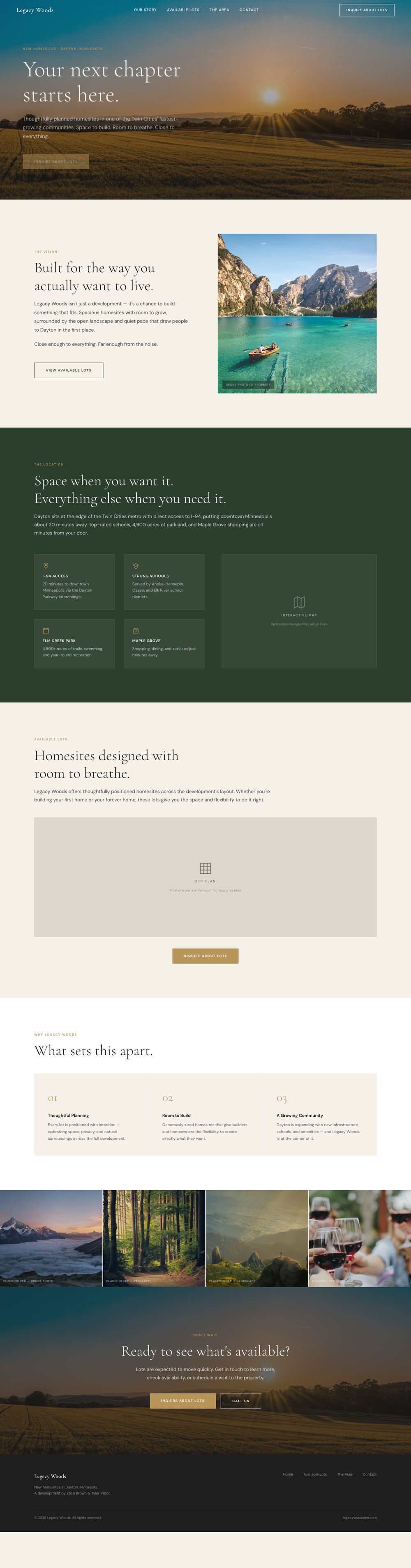 Legacy Woods full homepage